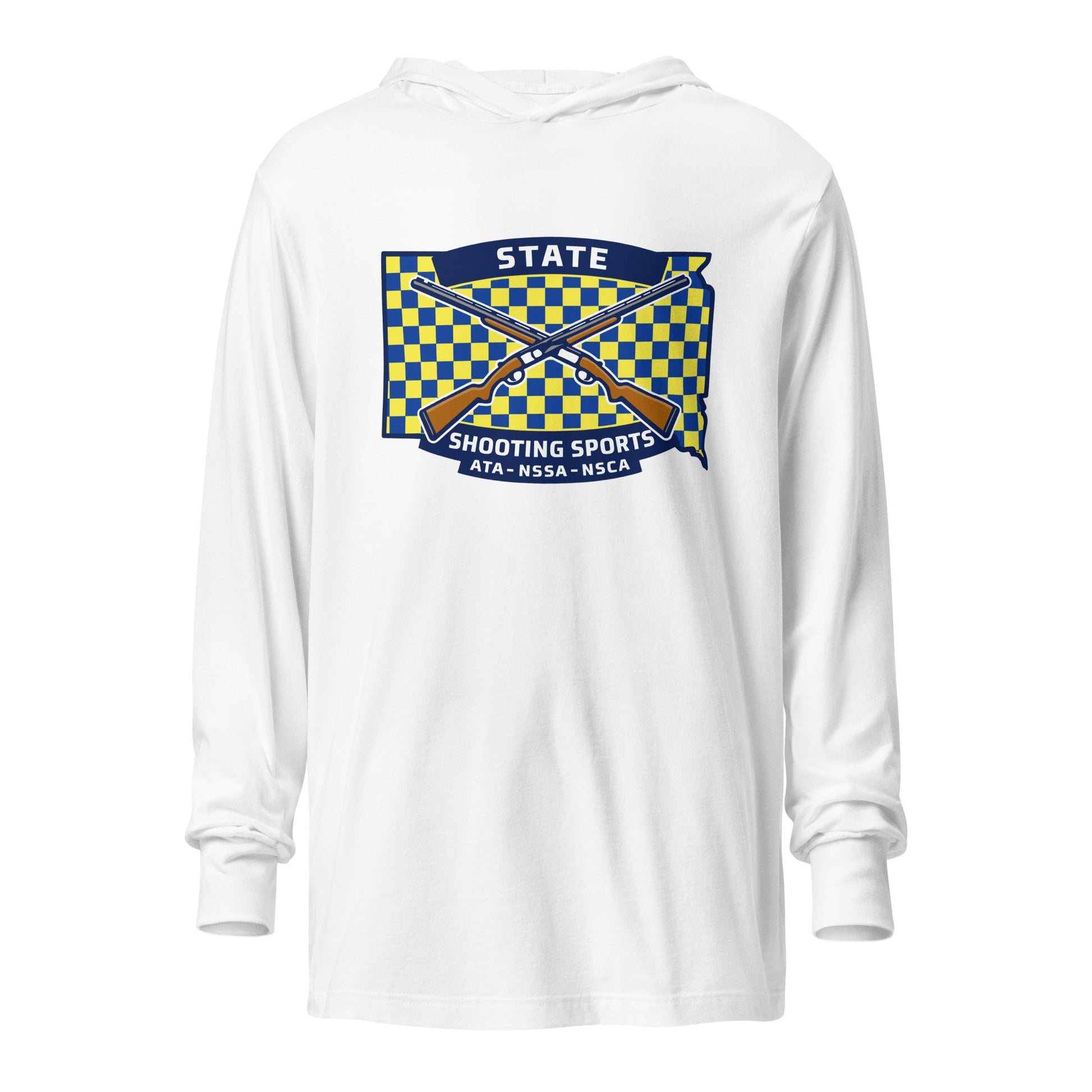 Performance | Hooded Long Sleeve T Shirt | State Shooting Sports | Flag Logo