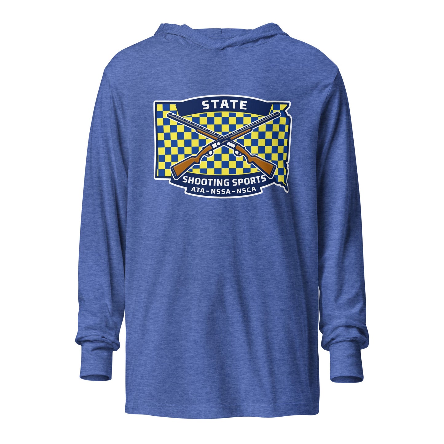 Performance | Hooded Long Sleeve T Shirt | State Shooting Sports | Flag Logo