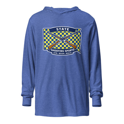 Performance | Hooded Long Sleeve T Shirt | State Shooting Sports | Flag Logo