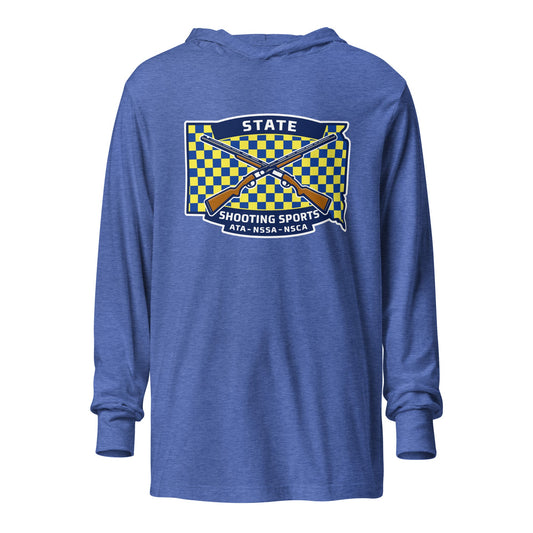 Performance | Hooded Long Sleeve T Shirt | State Shooting Sports | Flag Logo