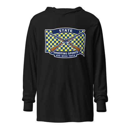 Performance | Hooded Long Sleeve T Shirt | State Shooting Sports | Flag Logo