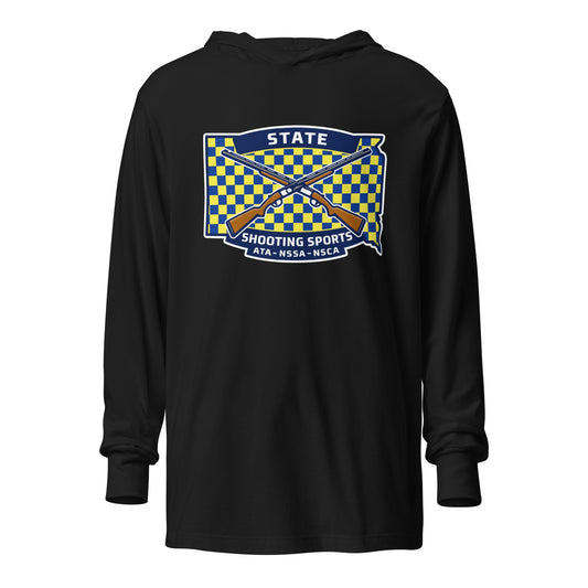 Performance | Hooded Long Sleeve T Shirt | State Shooting Sports | Flag Logo