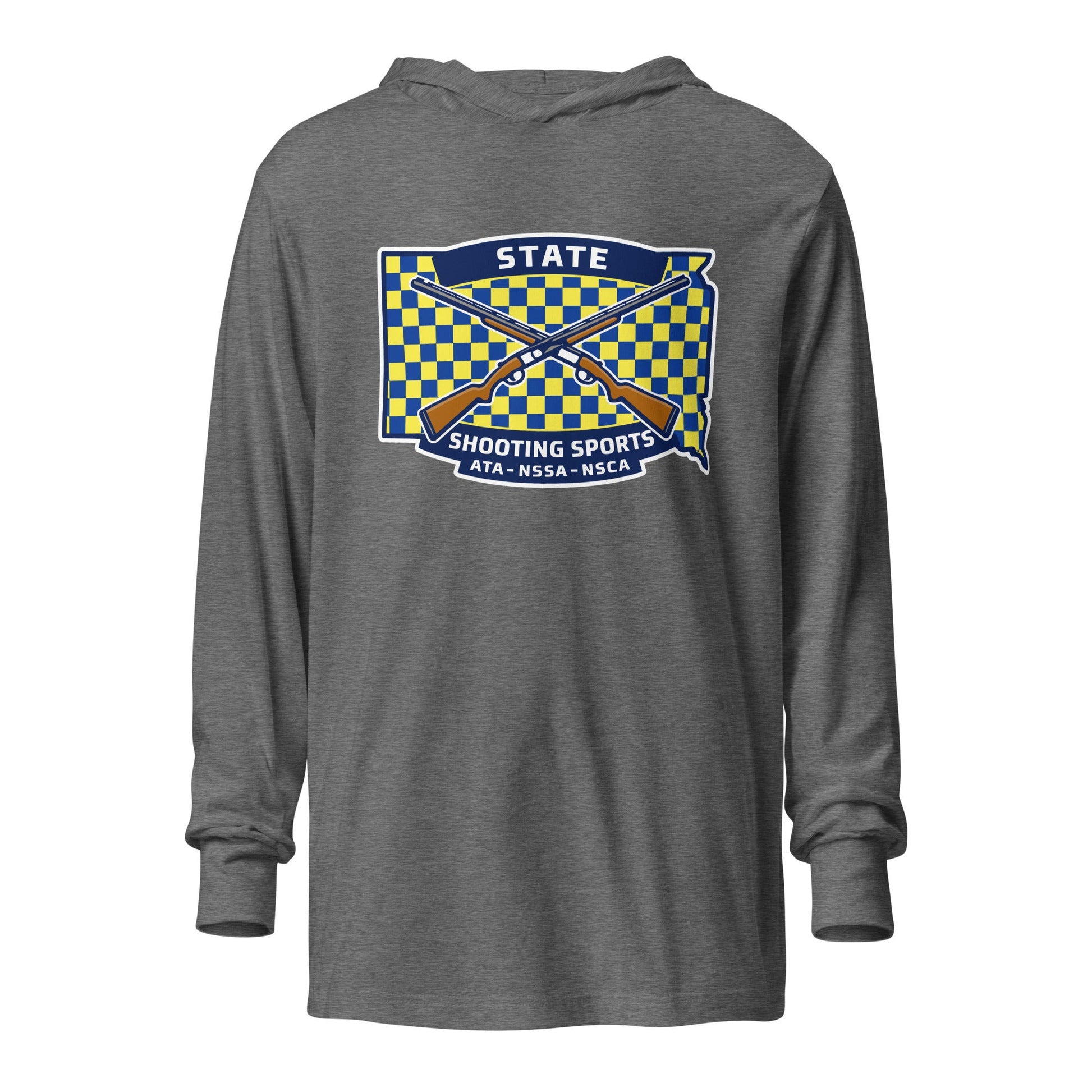 Performance | Hooded Long Sleeve T Shirt | State Shooting Sports | Flag Logo