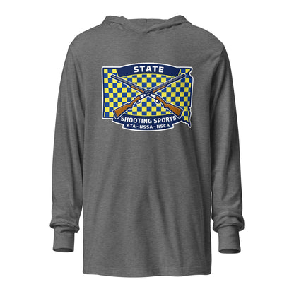 Performance | Hooded Long Sleeve T Shirt | State Shooting Sports | Flag Logo