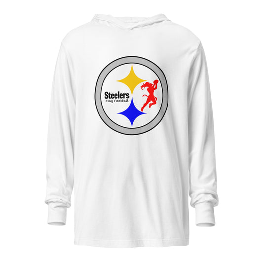 Performance | Hooded Long Sleeve T Shirt | Staten Island Steelers | Badge Logo