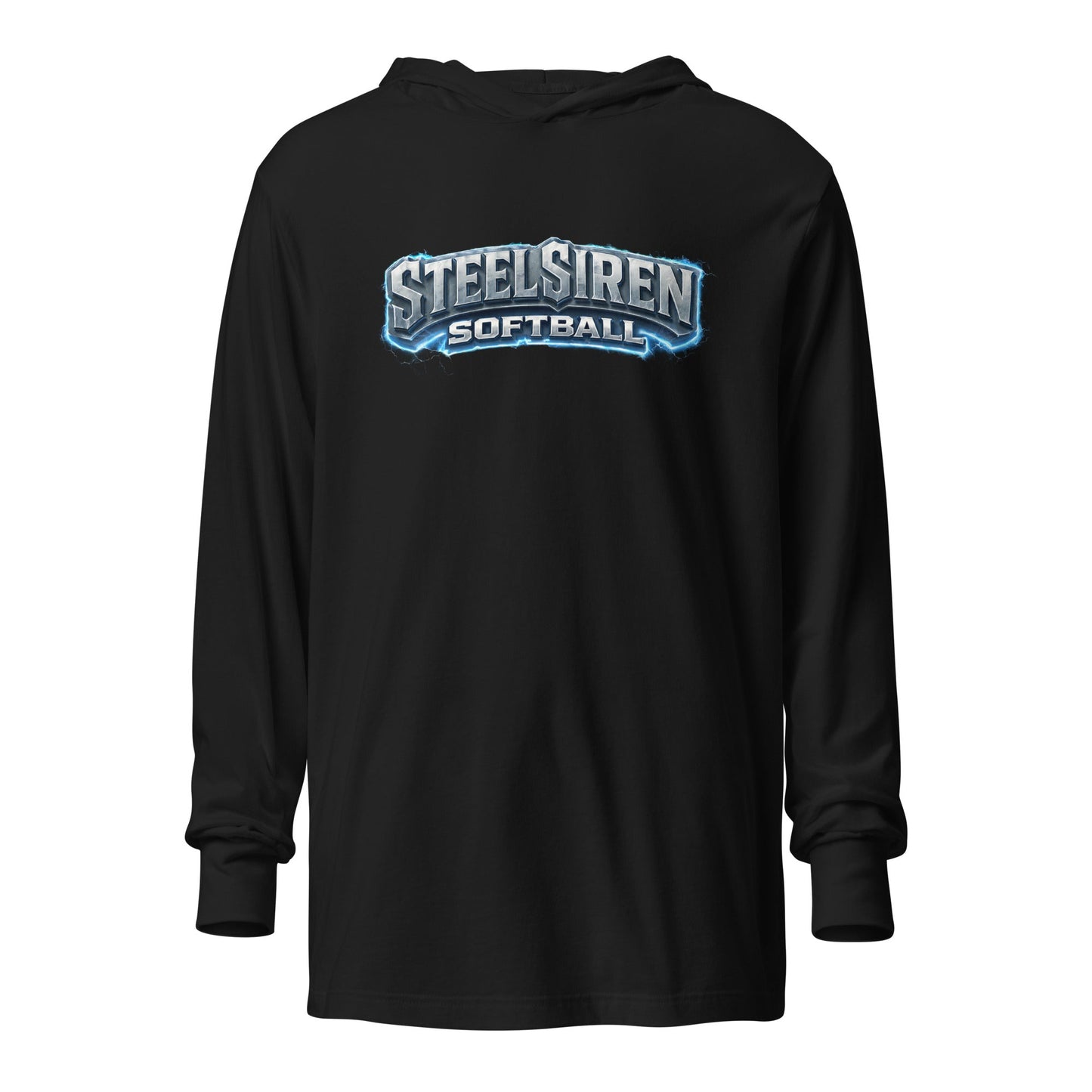 Performance | Hooded Long Sleeve T Shirt | STEEL SIREN | Lightning Logo