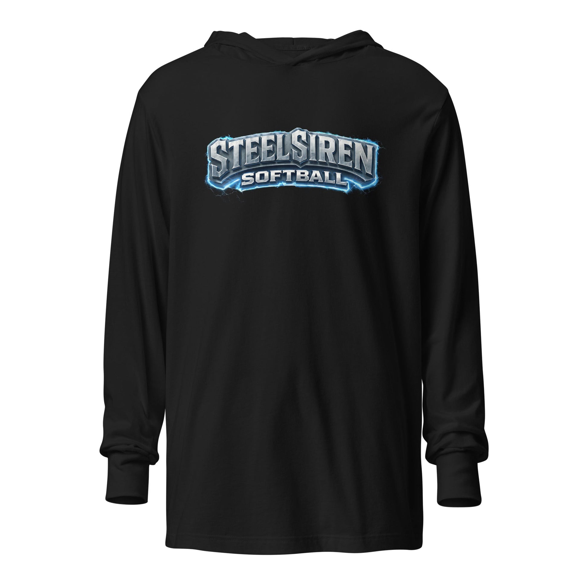 Performance | Hooded Long Sleeve T Shirt | STEEL SIREN | Lightning Logo