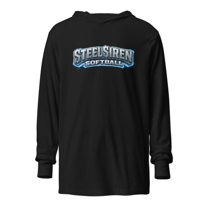 Performance | Hooded Long Sleeve T Shirt | STEEL SIREN | Lightning Logo
