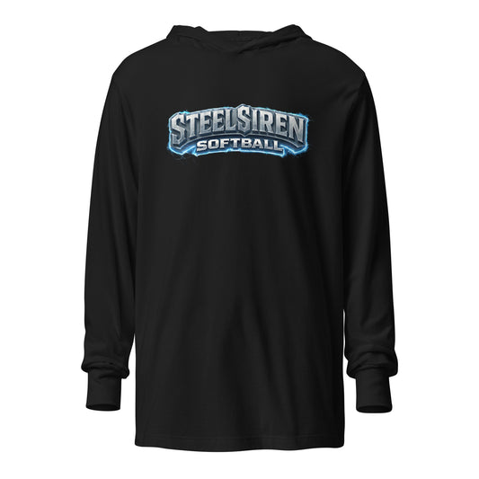 Performance | Hooded Long Sleeve T Shirt | STEEL SIREN | Lightning Logo