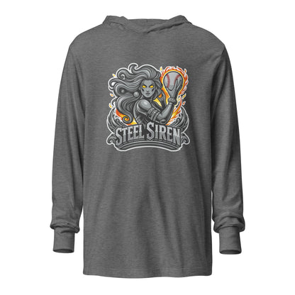 Performance | Hooded Long Sleeve T Shirt | STEEL SIREN | Mascot Logo