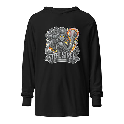 Performance | Hooded Long Sleeve T Shirt | STEEL SIREN | Mascot Logo