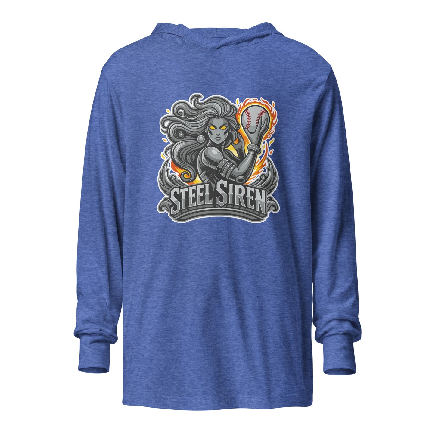 Performance | Hooded Long Sleeve T Shirt | STEEL SIREN | Mascot Logo