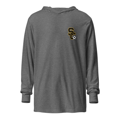 Performance | Hooded Long Sleeve T Shirt | Stewart County Soccer | SC Mark Logo