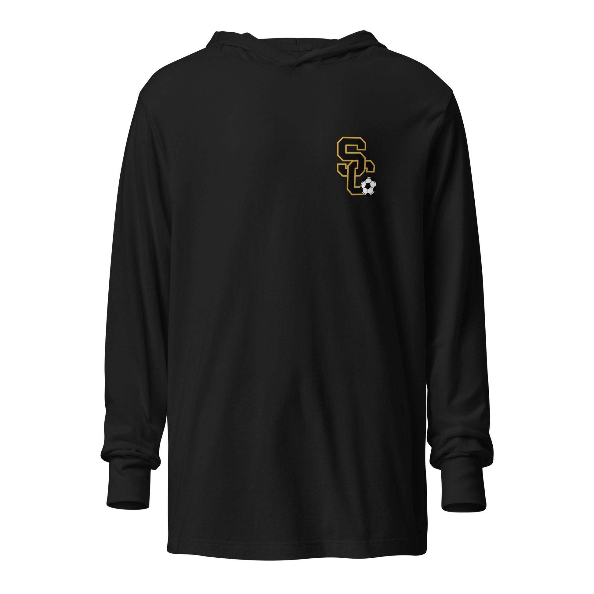 Performance | Hooded Long Sleeve T Shirt | Stewart County Soccer | SC Mark Logo