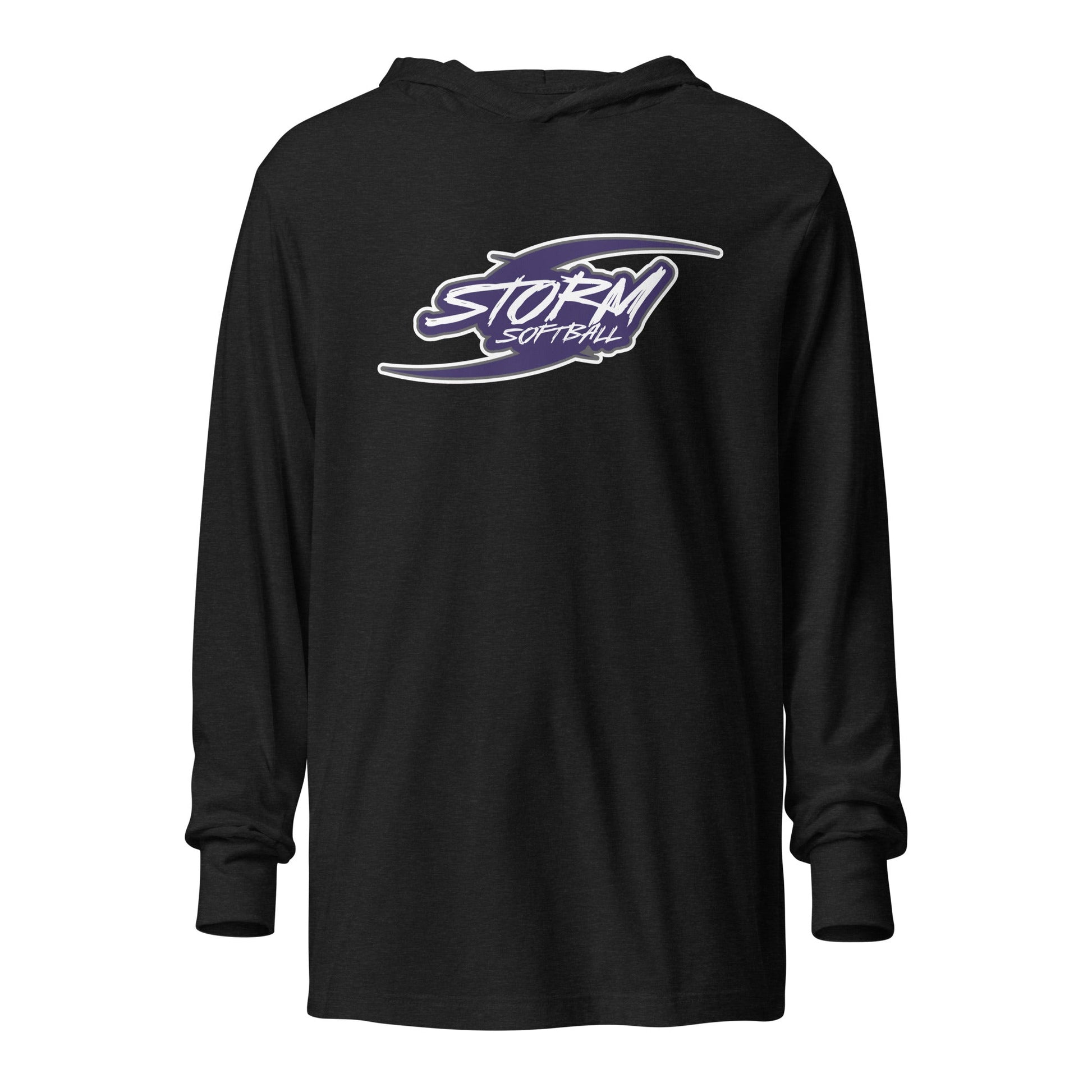 Performance | Hooded Long Sleeve T Shirt | Storm Softball | Storm Logo