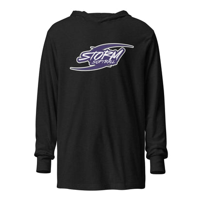 Performance | Hooded Long Sleeve T Shirt | Storm Softball | Storm Logo