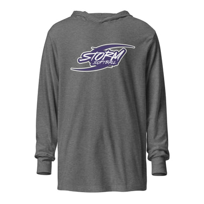 Performance | Hooded Long Sleeve T Shirt | Storm Softball | Storm Logo