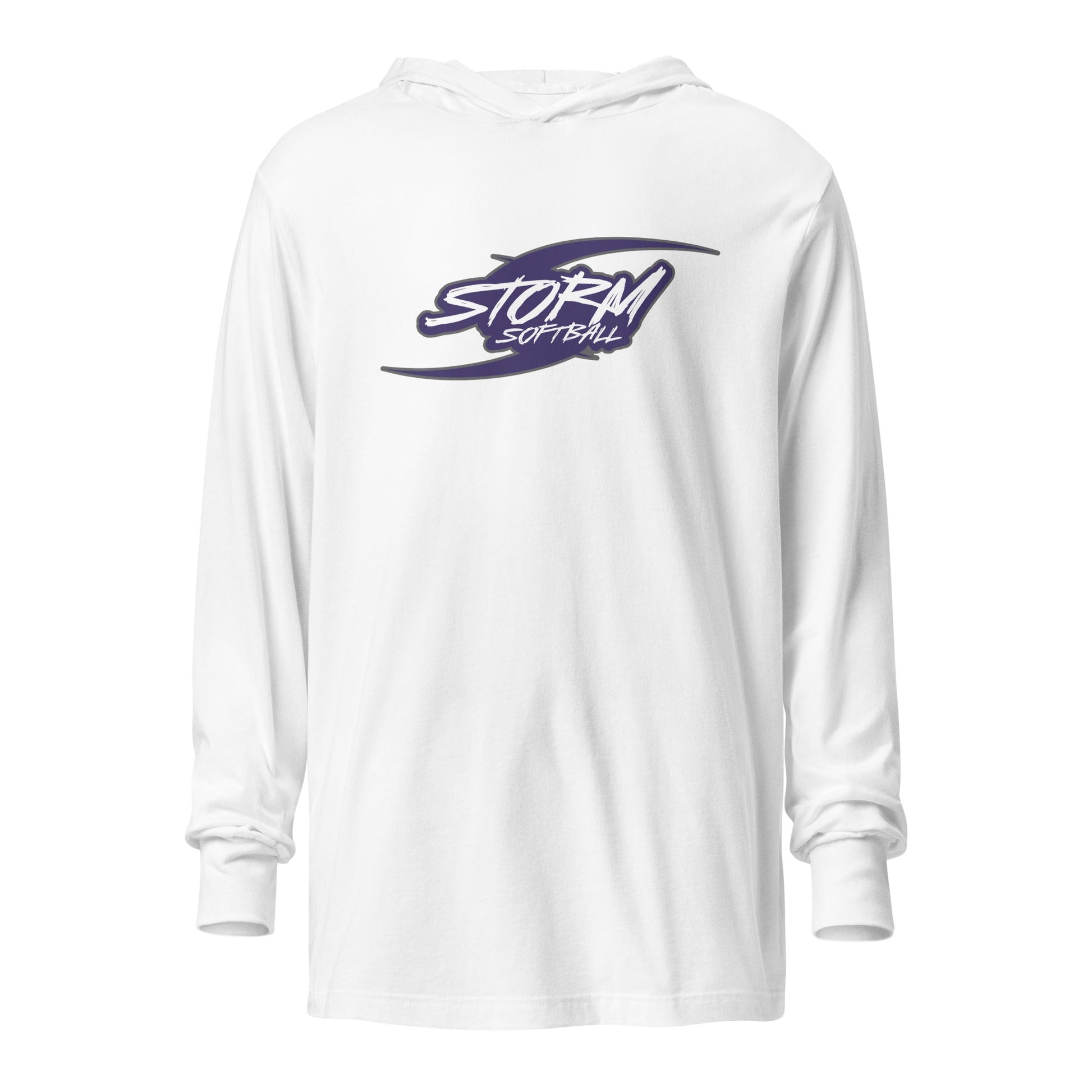 Performance | Hooded Long Sleeve T Shirt | Storm Softball | Storm Logo