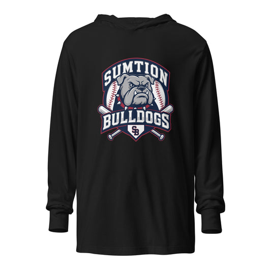 Performance | Hooded Long Sleeve T Shirt | Sumtion bulldogs | Emblem Logo