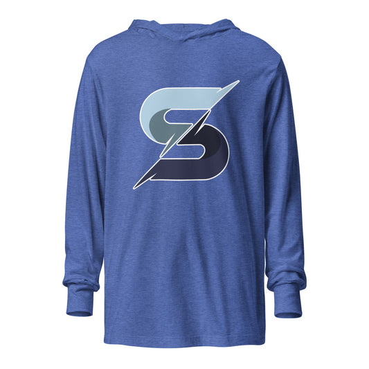 Performance | Hooded Long Sleeve T Shirt | Superior Track and Field Club | S Logo