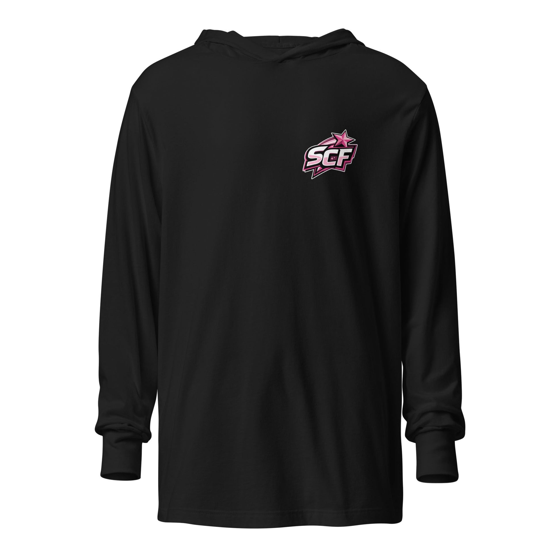 Performance | Hooded Long Sleeve T Shirt | Sutton Cheer Force | SCF Logo