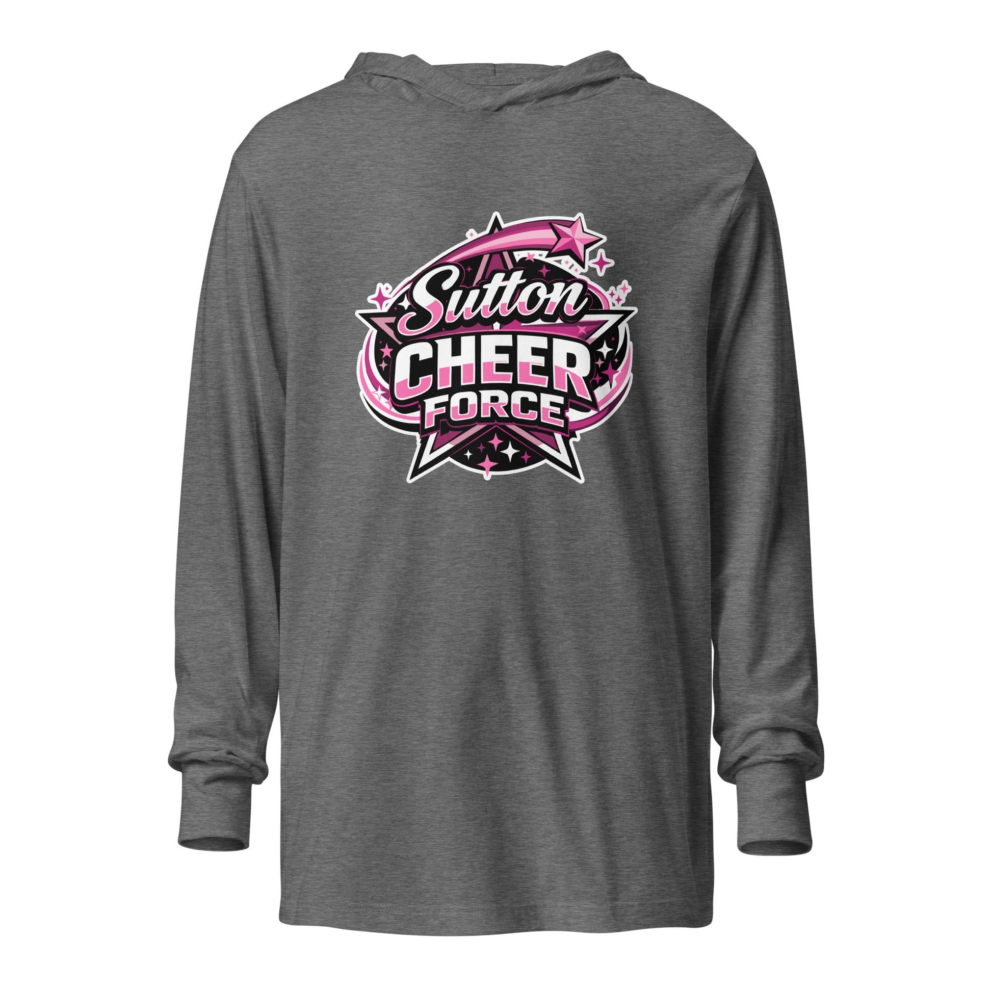 Performance | Hooded Long Sleeve T Shirt | Sutton Cheer Force | Shooting Star Logo