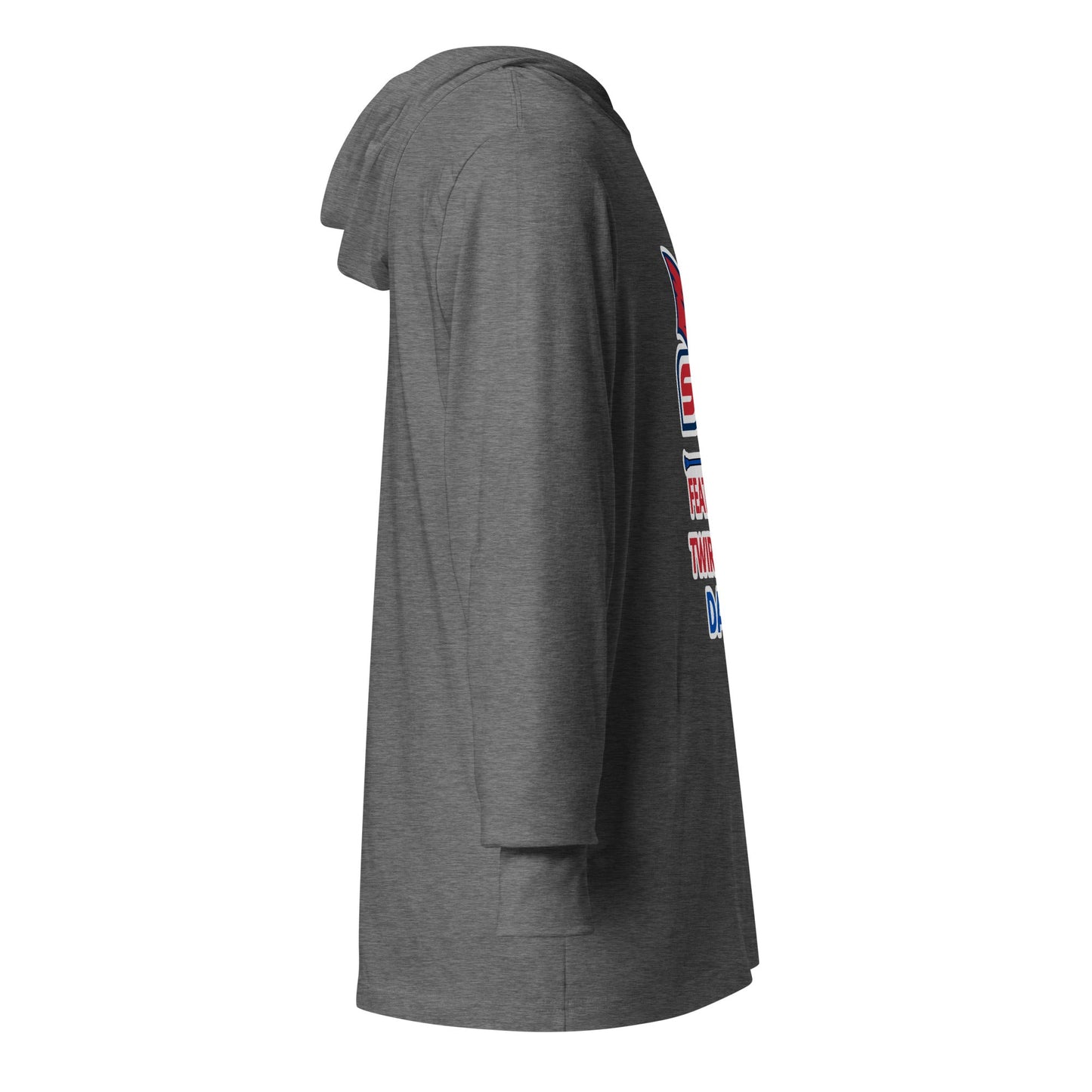 Performance | Hooded Long Sleeve T Shirt | SVSU Feature twirlers | Dad Logo
