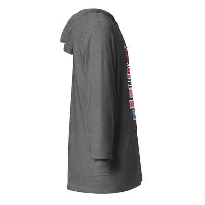 Performance | Hooded Long Sleeve T Shirt | SVSU Feature twirlers | Dad Logo