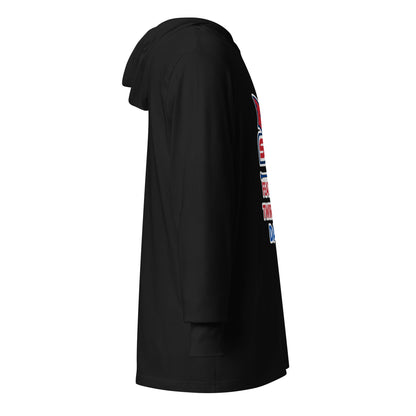 Performance | Hooded Long Sleeve T Shirt | SVSU Feature twirlers | Dad Logo