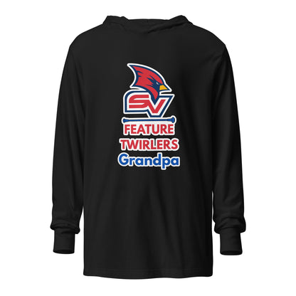 Performance | Hooded Long Sleeve T Shirt | SVSU Feature twirlers | Grandpa Logo