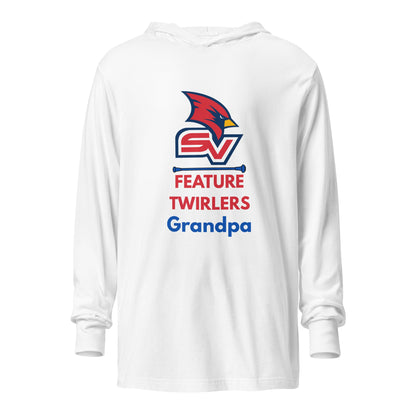 Performance | Hooded Long Sleeve T Shirt | SVSU Feature twirlers | Grandpa Logo