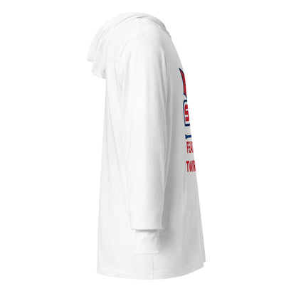Performance | Hooded Long Sleeve T Shirt | SVSU Feature twirlers | Icon Logo