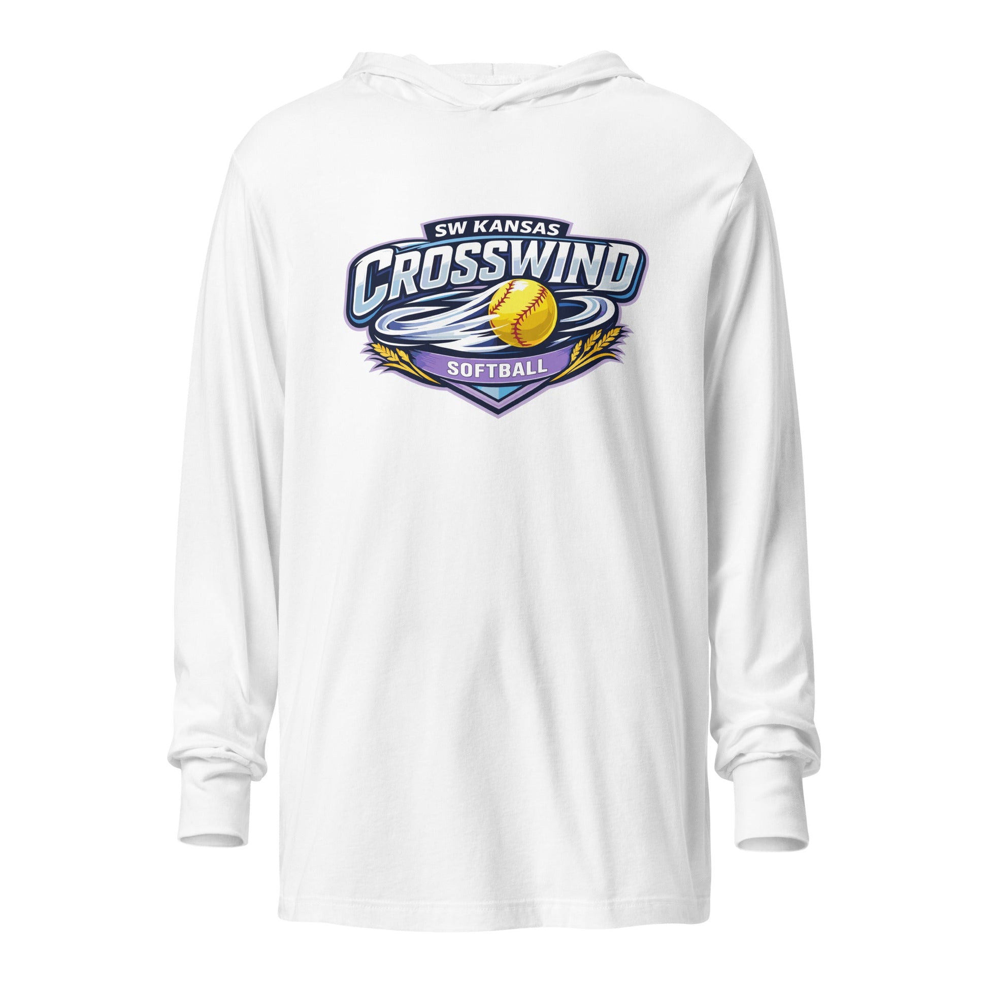 Performance | Hooded Long Sleeve T Shirt | SW Kansas Crosswind | Shield Logo