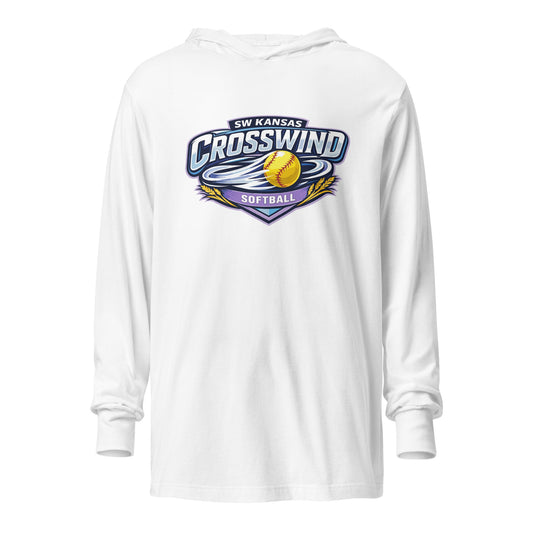Performance | Hooded Long Sleeve T Shirt | SW Kansas Crosswind | Shield Logo