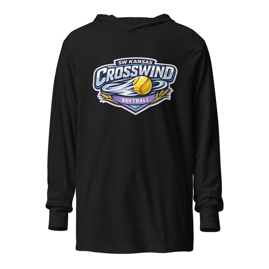 Performance | Hooded Long Sleeve T Shirt | SW Kansas Crosswind | Shield Logo