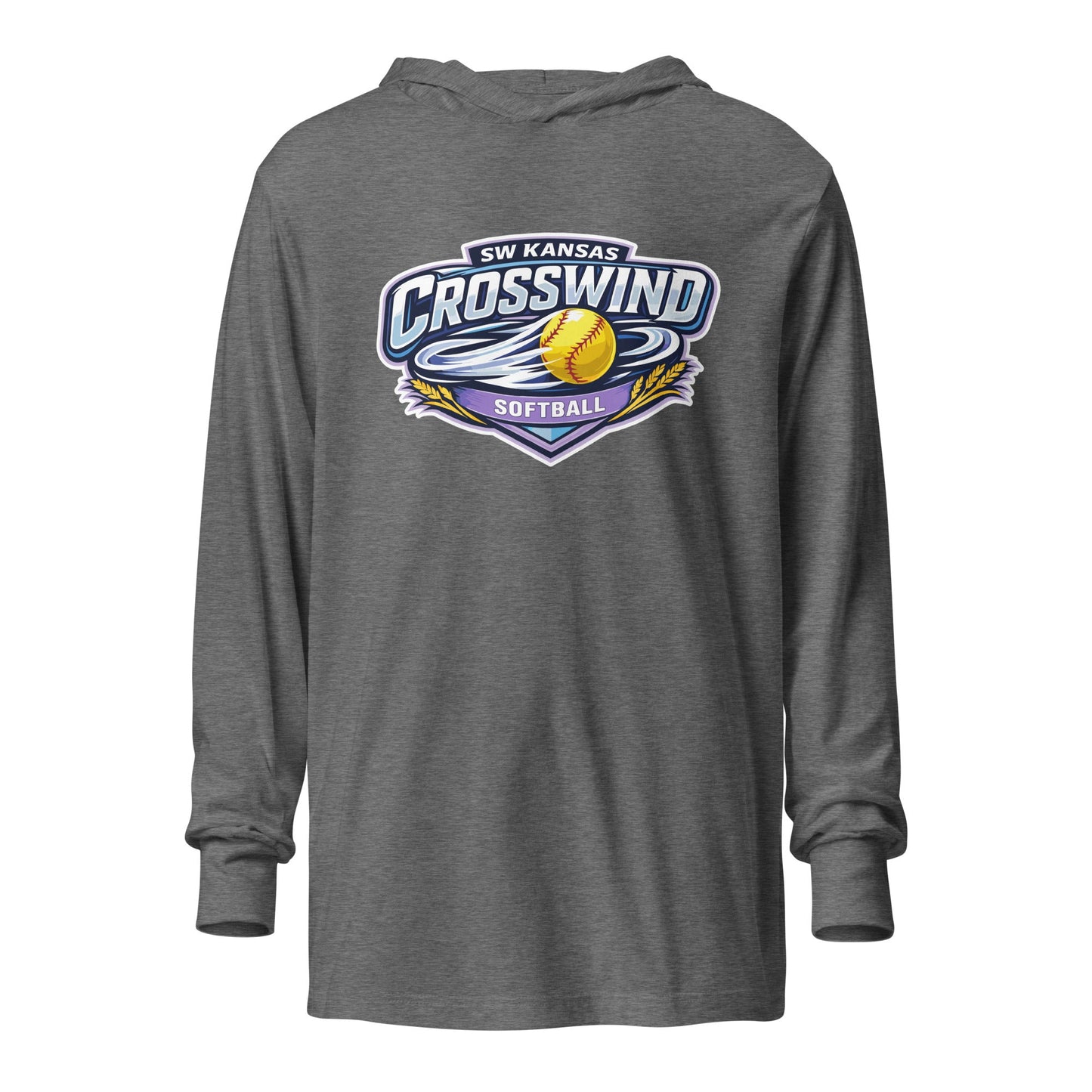 Performance | Hooded Long Sleeve T Shirt | SW Kansas Crosswind | Shield Logo
