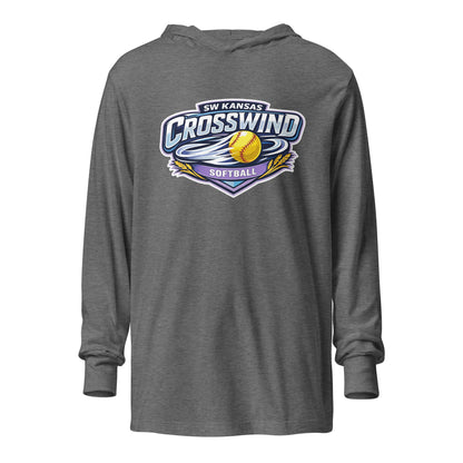 Performance | Hooded Long Sleeve T Shirt | SW Kansas Crosswind | Shield Logo