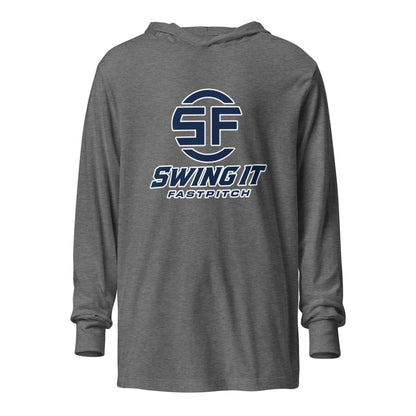 Performance | Hooded Long Sleeve T Shirt | Swing It Fastpitch | Crest Logo
