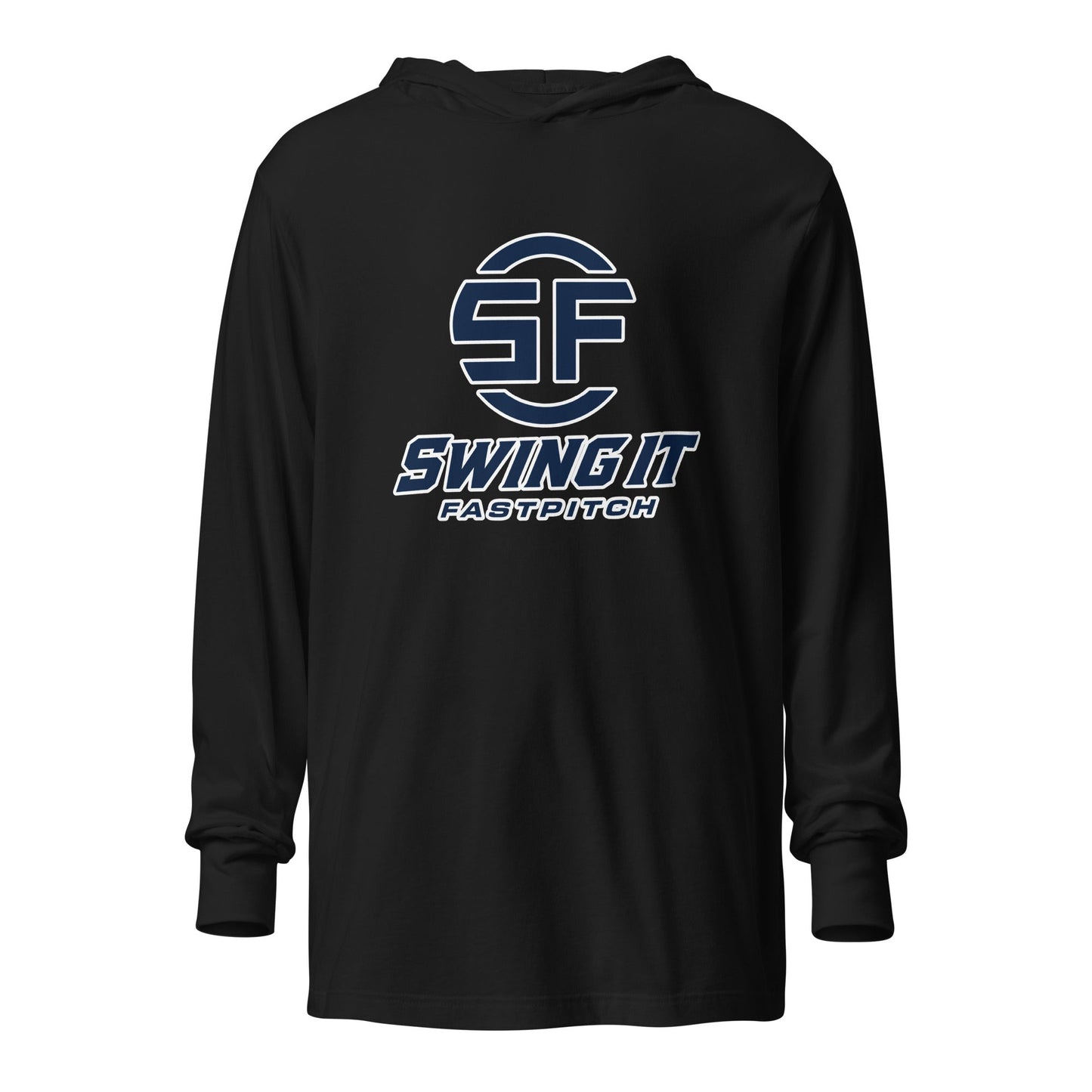 Performance | Hooded Long Sleeve T Shirt | Swing It Fastpitch | Crest Logo