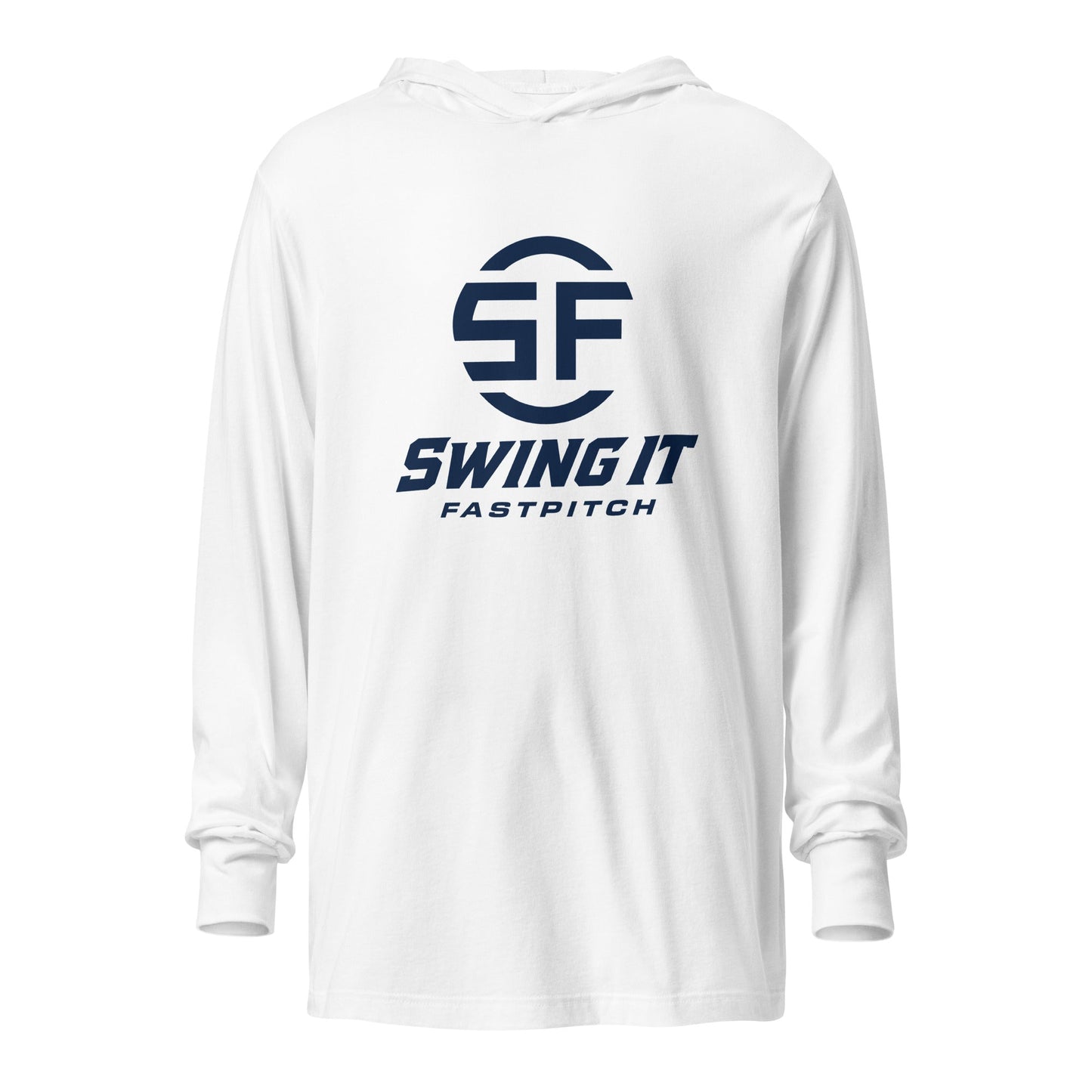 Performance | Hooded Long Sleeve T Shirt | Swing It Fastpitch | Crest Logo