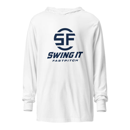 Performance | Hooded Long Sleeve T Shirt | Swing It Fastpitch | Crest Logo