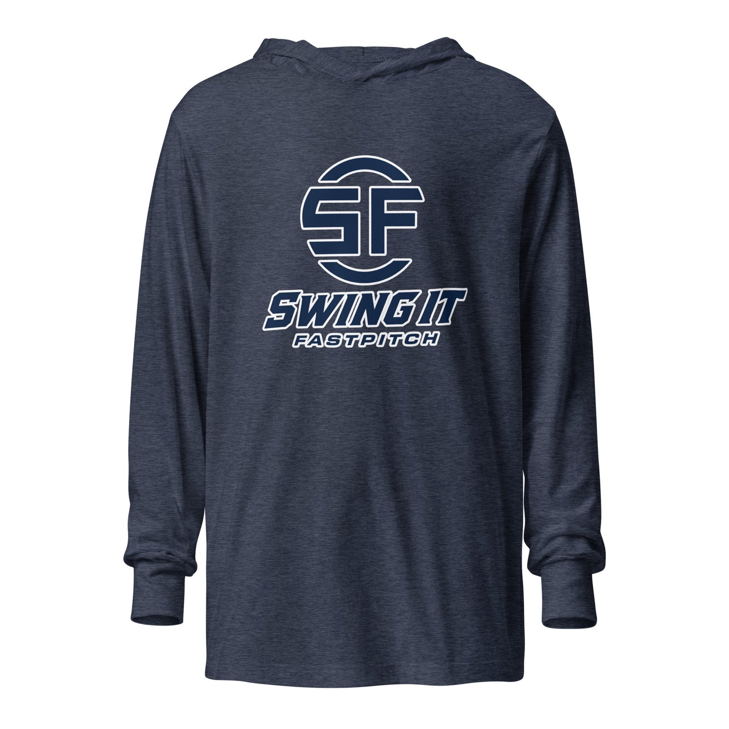 Performance | Hooded Long Sleeve T Shirt | Swing It Fastpitch | Crest Logo