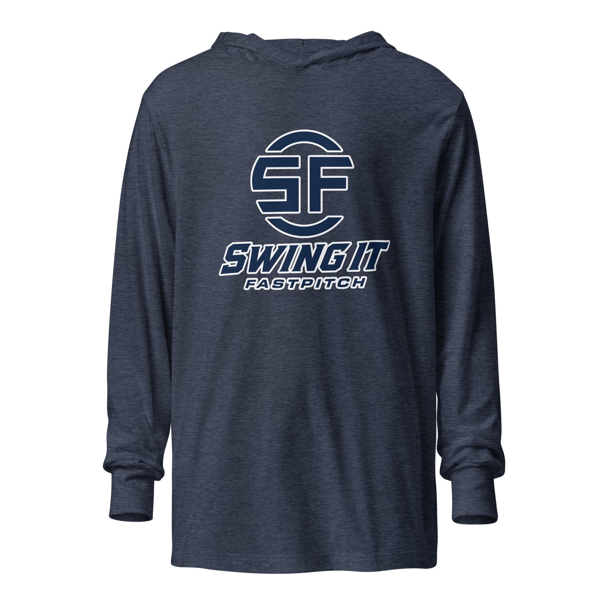 Performance | Hooded Long Sleeve T Shirt | Swing It Fastpitch | Crest Logo