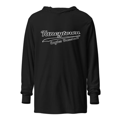 Performance | Hooded Long Sleeve T Shirt | Taneytown Eagles Baseball | Script Logo