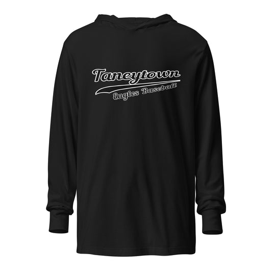 Performance | Hooded Long Sleeve T Shirt | Taneytown Eagles Baseball | Script Logo
