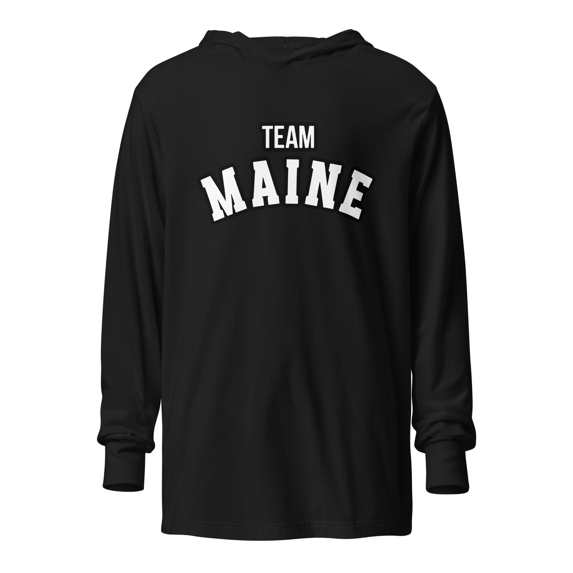 Performance | Hooded Long Sleeve T Shirt | Team Maine | Arch Mark Logo
