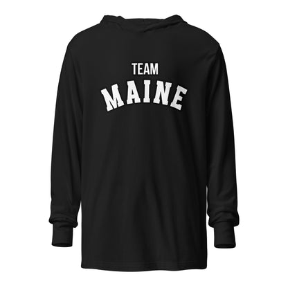 Performance | Hooded Long Sleeve T Shirt | Team Maine | Arch Mark Logo