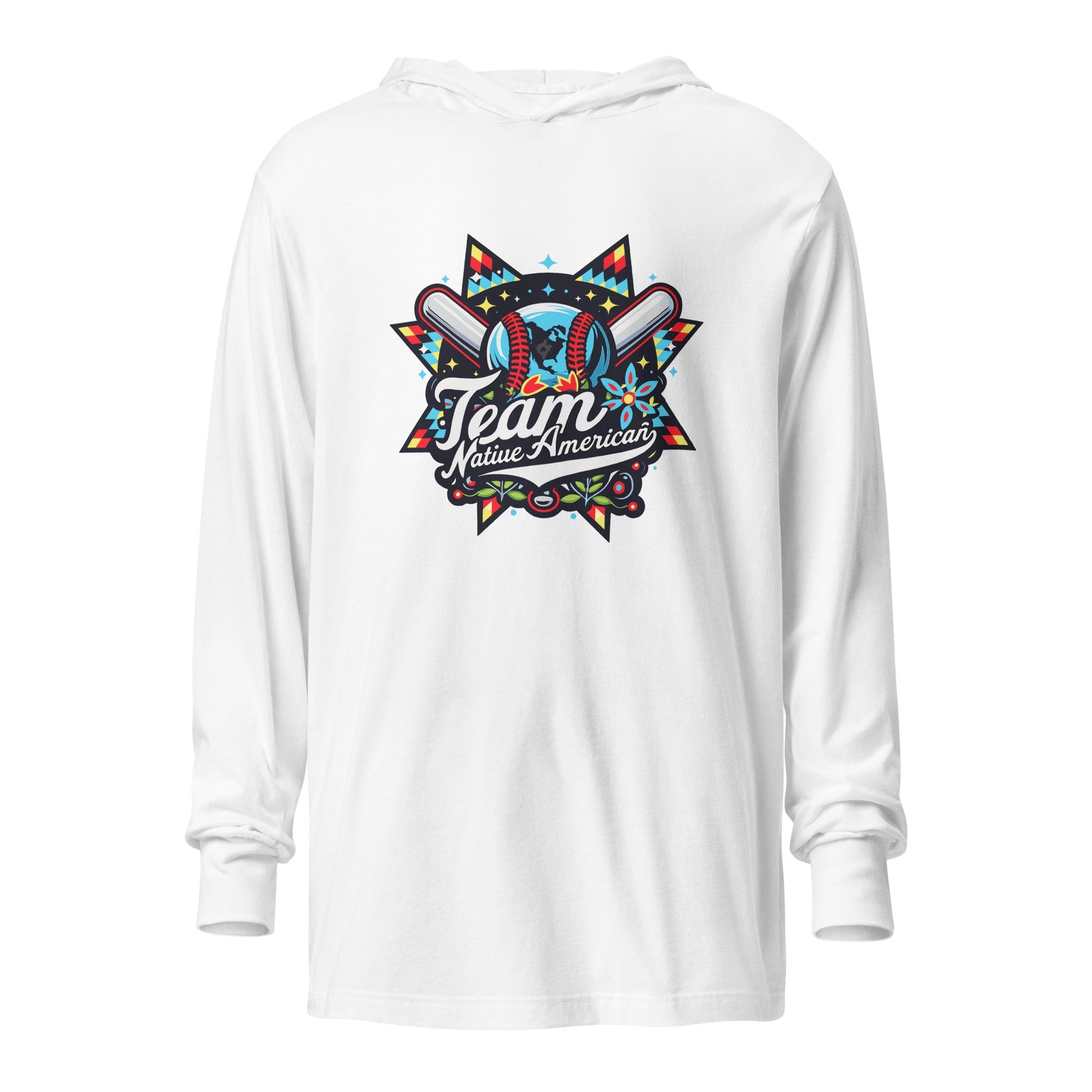 Performance | Hooded Long Sleeve T Shirt | Team Native American | Tribal Emblem Logo