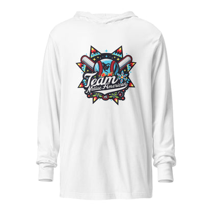 Performance | Hooded Long Sleeve T Shirt | Team Native American | Tribal Emblem Logo