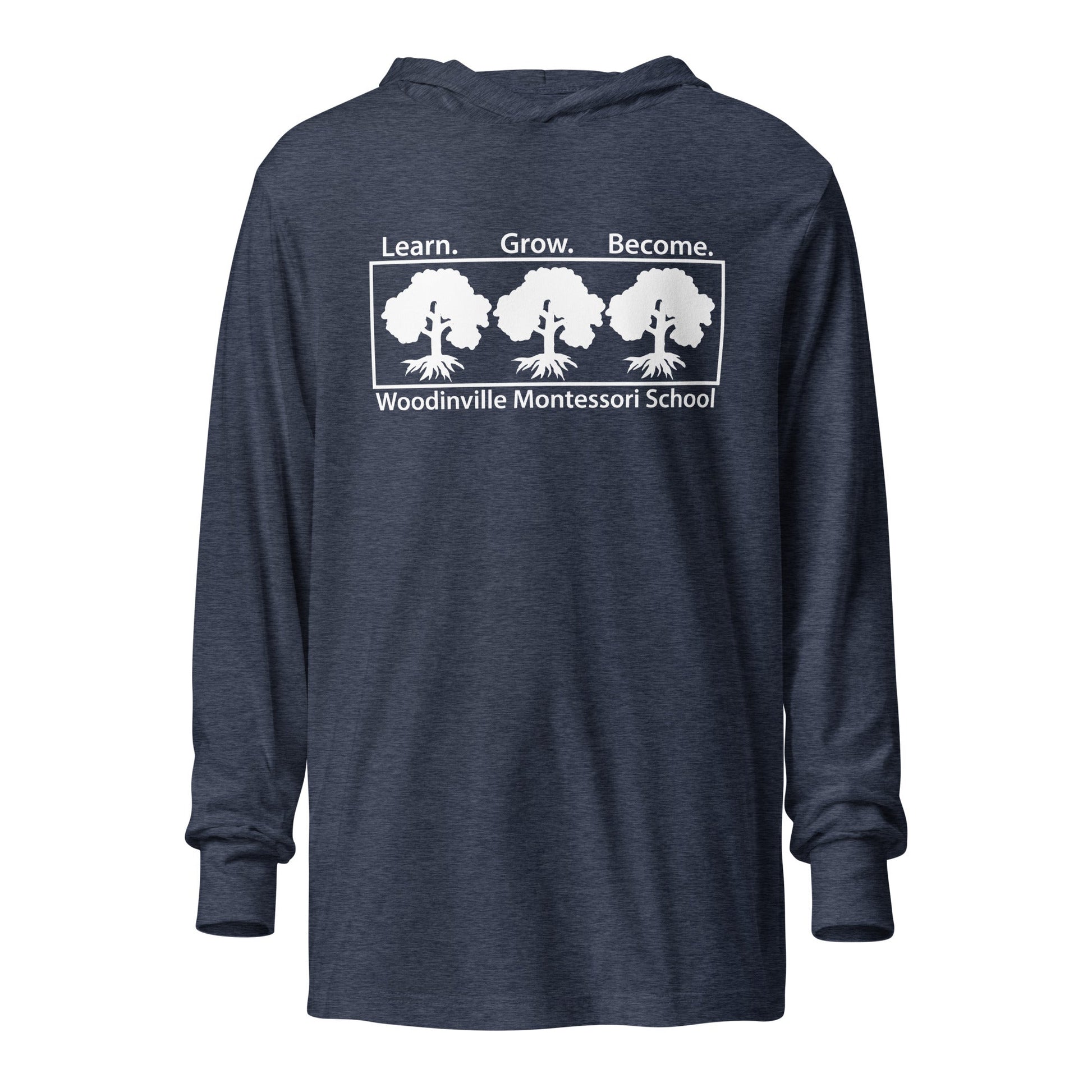 Performance | Hooded Long Sleeve T Shirt | TEST WMS Store | White Logo Logo